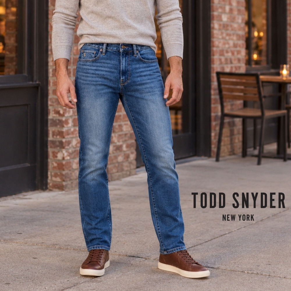 Todd Snyder, Slim Fit Jeans Blue Size 32x30 Stretch Denim Style 16-JE275555-056